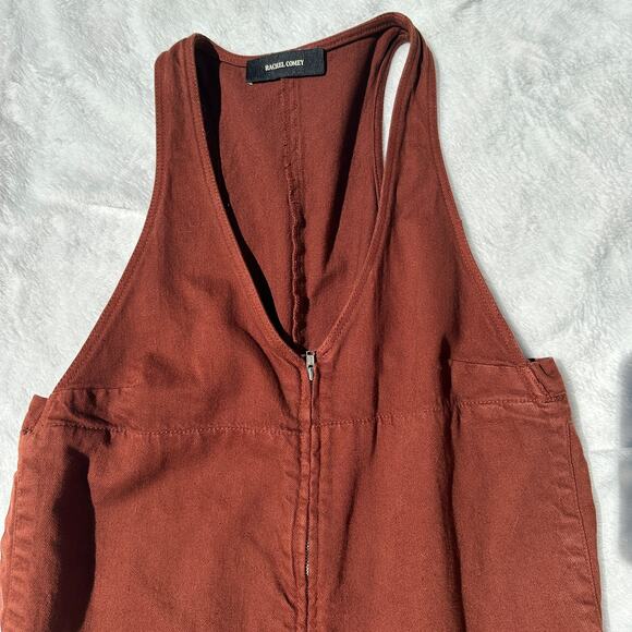 Rachel Comey Buxton Sleeveless Zip Front Jumpsuit Mahogany Cotton Size 2 NWT - Picture 12 of 16
